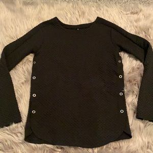 Black Side Button Pull Over